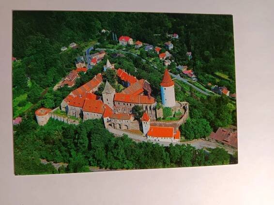 Hrad Křivoklát - letecký pohled - pohlednice VF - Pohlednice místopis