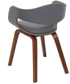 MCW Jídelní židle A47b, kuchyňská židle židle, retro design dřevo ohýbané dřevo imitace kůže