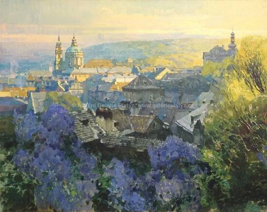 Jaroslav Šetelík - Pohled na sv. Mikuláše - Aukční Galerie Platýz