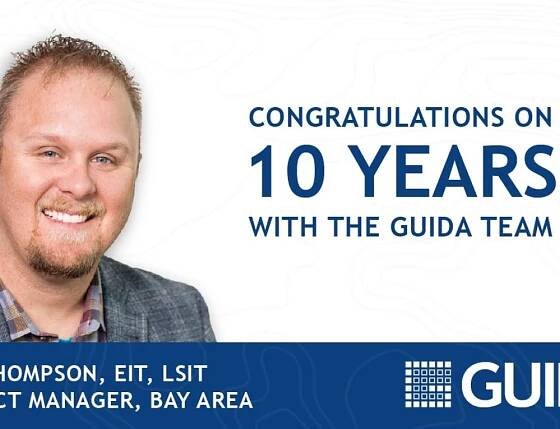 Don Thompson Celebrates 10 Years with Guida Surveying