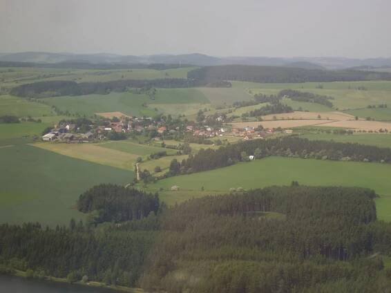 Bohuňov – Letecké snímky okolních obcí – Vír v údolí Svratky