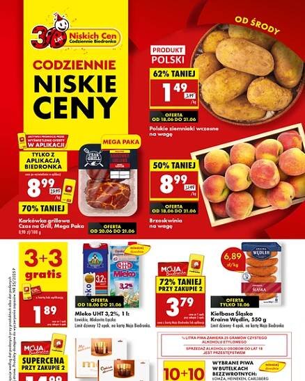Aktuálny Biedronka Poľsko leták platný od stredy 18.06.