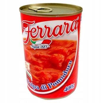 Italské Rajčata krájená v plechovce Polpa di Pomodoro 400 g Ferrara
