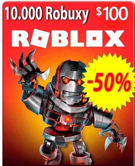 ROBUX ROBLOX 10000 100 USD DÁRKOVÁ KARTA