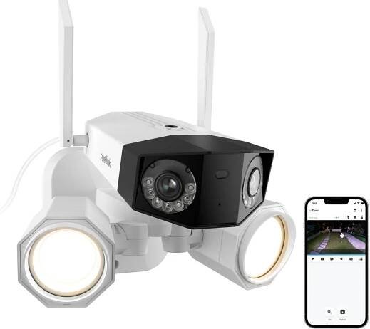 Reolink 8MP 4K kamera s Wi-Fi světlometem Duální objektiv 180° panoramatický široký