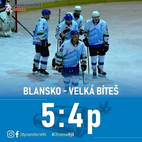 Bodová šňůra pokračuje! Dynamiters v prodloužení porazili Velkou Bíteš a stoupají tabulkou!