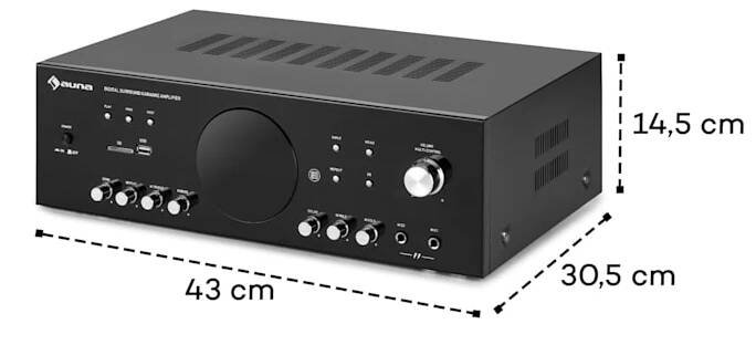 AMP-218 BT, Digital-Surround zesilovač, 5.1, 2 x 120W, 3 x 50W, RMS, BT, 2 x mikro