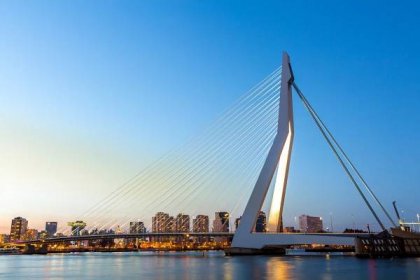 Most Erasmus v Rotterdamu — Stock obrázek