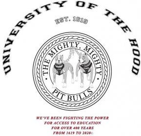 University of the Hood legal logo pit bulls too