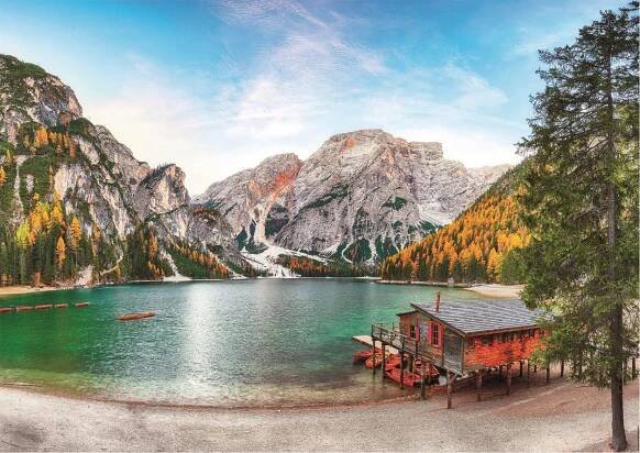 Puzzle Jezero Lago di Braies, Itálie