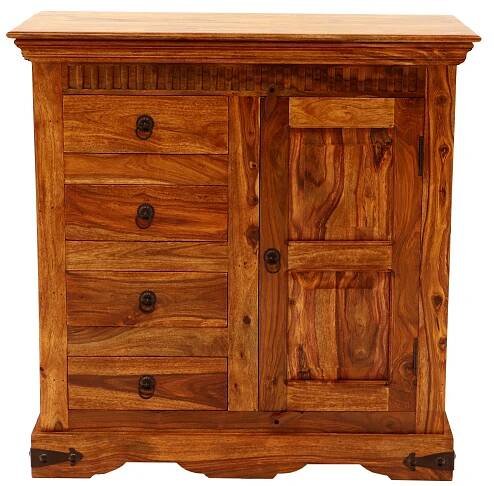 Masivní komoda z dřeva palisandr 90x90x45