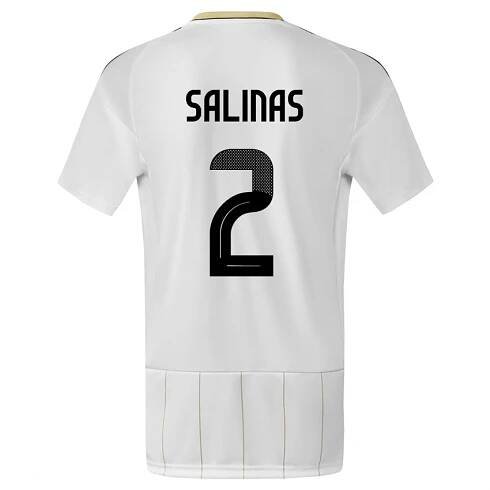 Dámské Kostarika Yostin Salinas #2 Bílý Daleko Hráčské Dresy 24-26 Dres