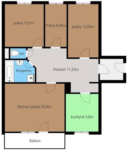 Prodej bytu 4+1/balkon/sklep, Rodopská, Praha 4 – Modřany – RYreality, realitní poradci jinak