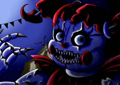 Enthralling Circus Baby with Glassy Eyes and Claw Wallpaper