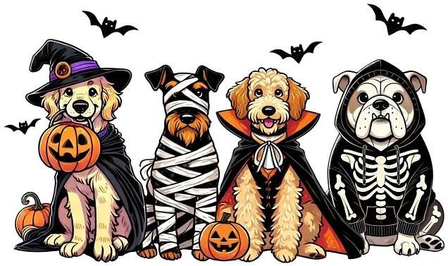 Obrázek produktu Dámské tričko Psí Halloween