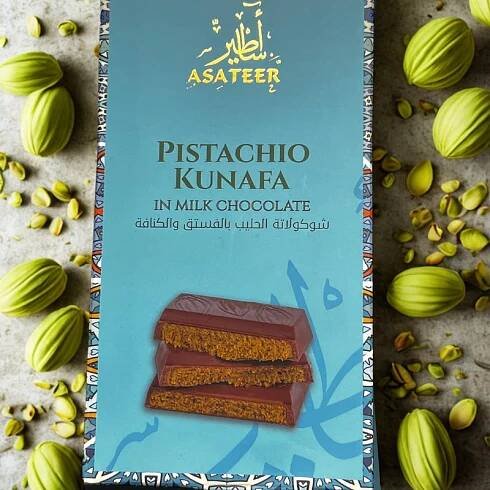Pistachio Kunafa in Milk Chocolate