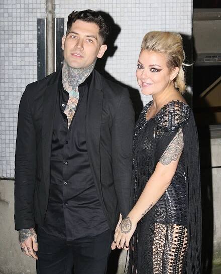 Sheridan Smith and Graham Nation leaving TV studios.