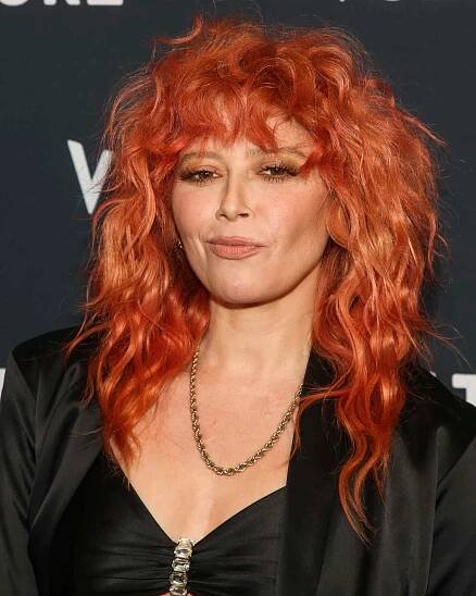 Natasha Lyonne with curly bangs