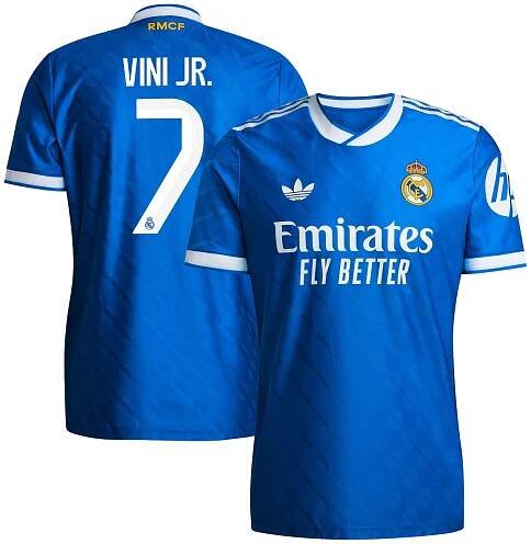 Real Madrid adidas Third Authentic Shirt 2025-26 with Vini Jr. 7 printing