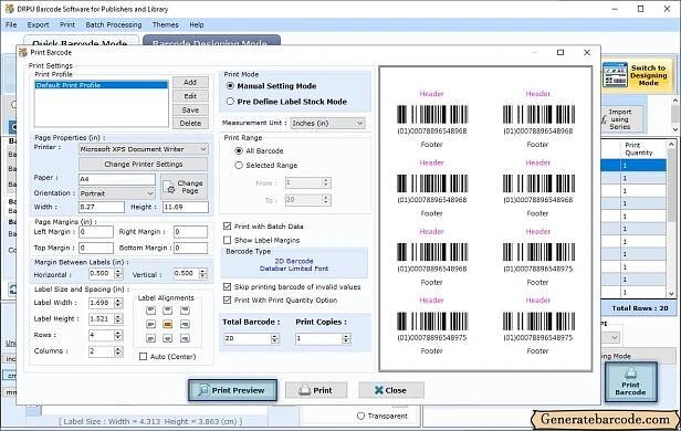 Pre Define Label Stock mode