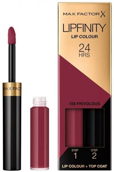 Max Factor Lipfinity rtěnka s balzámem 108 Frivolous 1,9 g + 2,3 ml