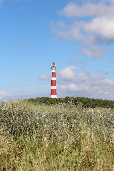 Maják, Hollum, Ameland, Červená Bílá