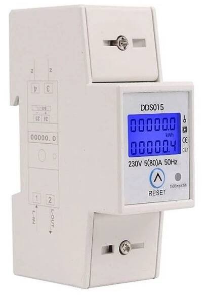 Elektroměr DDS015, 1 fázový na DIN lištu