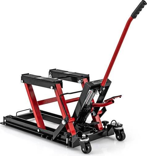 COSTWAY zvedák na motorku, zvedák na motorku do 680 kg, 3stupňové nastavení výšky