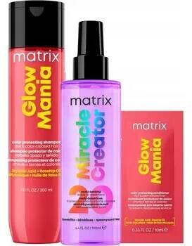 Matrix Glow Mania Šampon 300 ml, sprej na vlasy Miracle Creator 190 ml