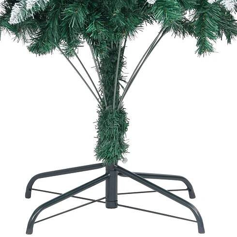 Umělý vánoční stromek se šiškami a bílým sněhem 210 cm Zelená321017