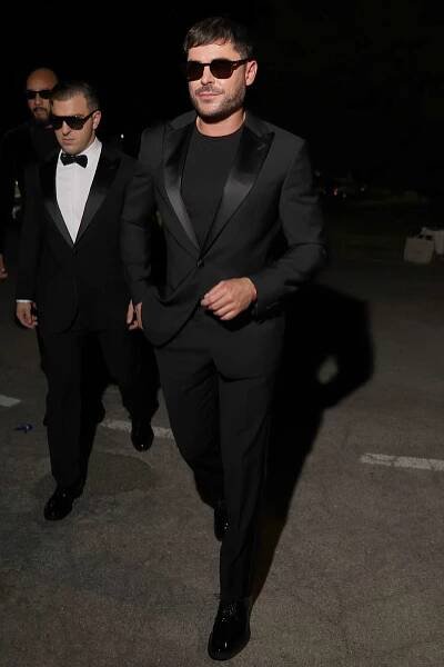 Zac Efron attends the amfAR Gala Venezia 2024 presented by Red Sea International Film Festival and World Gold Council at Hangar Nicelli 