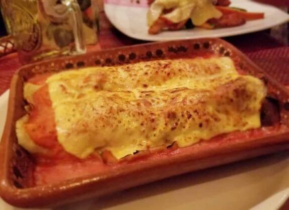 Playa del Carmen restaurants: Papa Charly cannelloni
