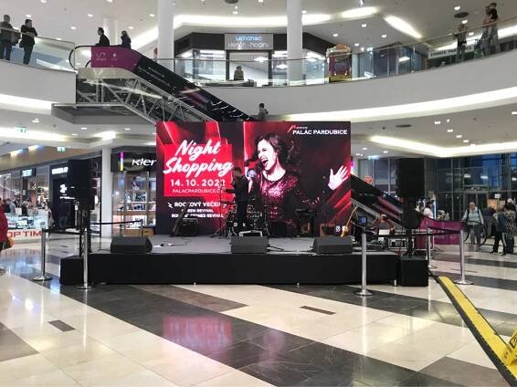 Nightshoping Afi Palác Pardubice - LED - Zvučení, osvětlování, technické zajištění akcí