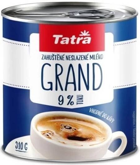 Mléko kondenzované Grand  9% Tatra