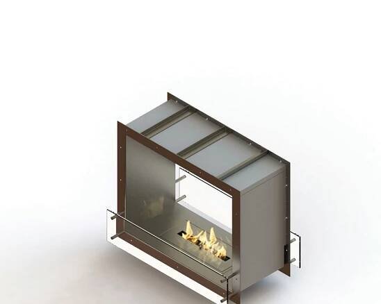 Glammfire GlammBox 770 DF - vestavný bio krb, oboustranný