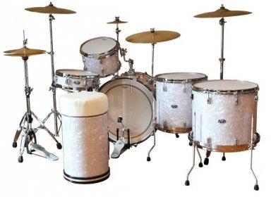 Blue Pearl Drum Set with Matching Canister Throne