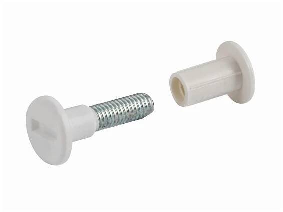 Spojovací šroub M6x26-36mm, bílý, 4 ks