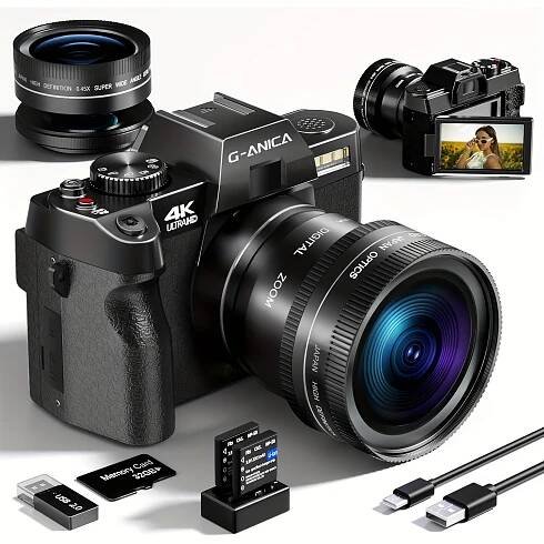 * Digital Camera, 48MP Cameras For Photography With WiFi & App Control, 4K Vlogging Camera, Compact Camera, * Entry-Level * And Be