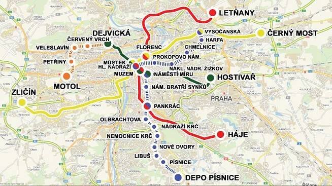 Metro D má vést v územním plánu na Žižkov a do Vysočan - Novinky