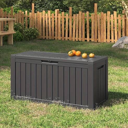 Lockable Waterproof Resin Deck Box - 230/150/72 Gallon Large Capacity for Outdoor & Indoor Use, Patio Furniture, Pool Accessories, Garden Tools & Spor