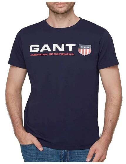 Pánské modré triko Gant