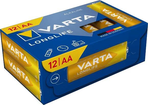 VARTA Longlife 12 AA (Plastic free CUBE Tray)