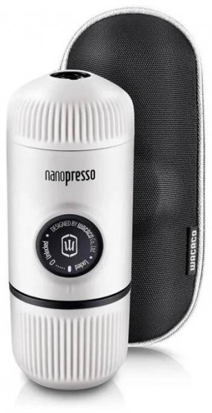 Cestovní kávovar Wacaco Nanopresso (bílý) + tvrdé pouzdro + dárek