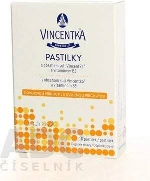 Vincentka pastilky bylinné 18 tablet