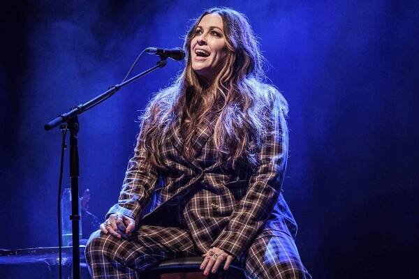 Alanis Morissette performs at O2 Shepherd's Bush Empire on March 04, 2020 in London, England