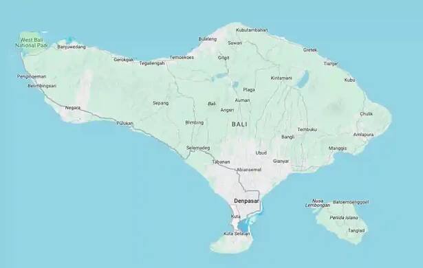 Bali on Map Amed