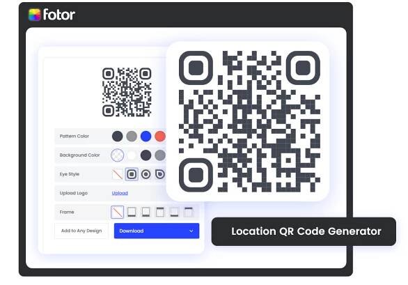 Create a location qr code in fotor