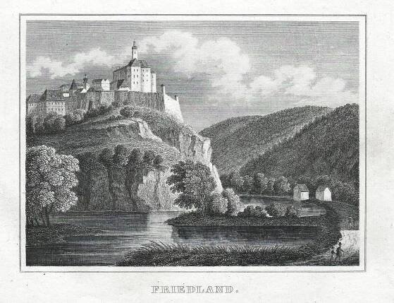 Friedland - Original - Stahlstich - Schmidl-Kaisertum-Osterreich - 1843 - zdroj picclick.de