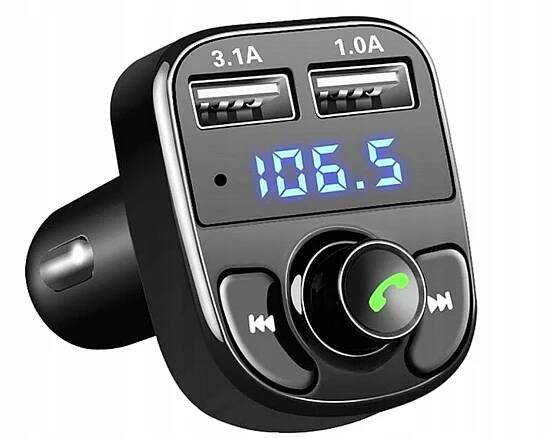 FM transmitter Bluetooth Usb Nabíječka