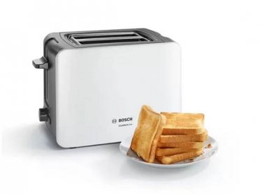 Bosch TAT6A111GB 2 Slice Toaster - White - Stuart TV + Electricals